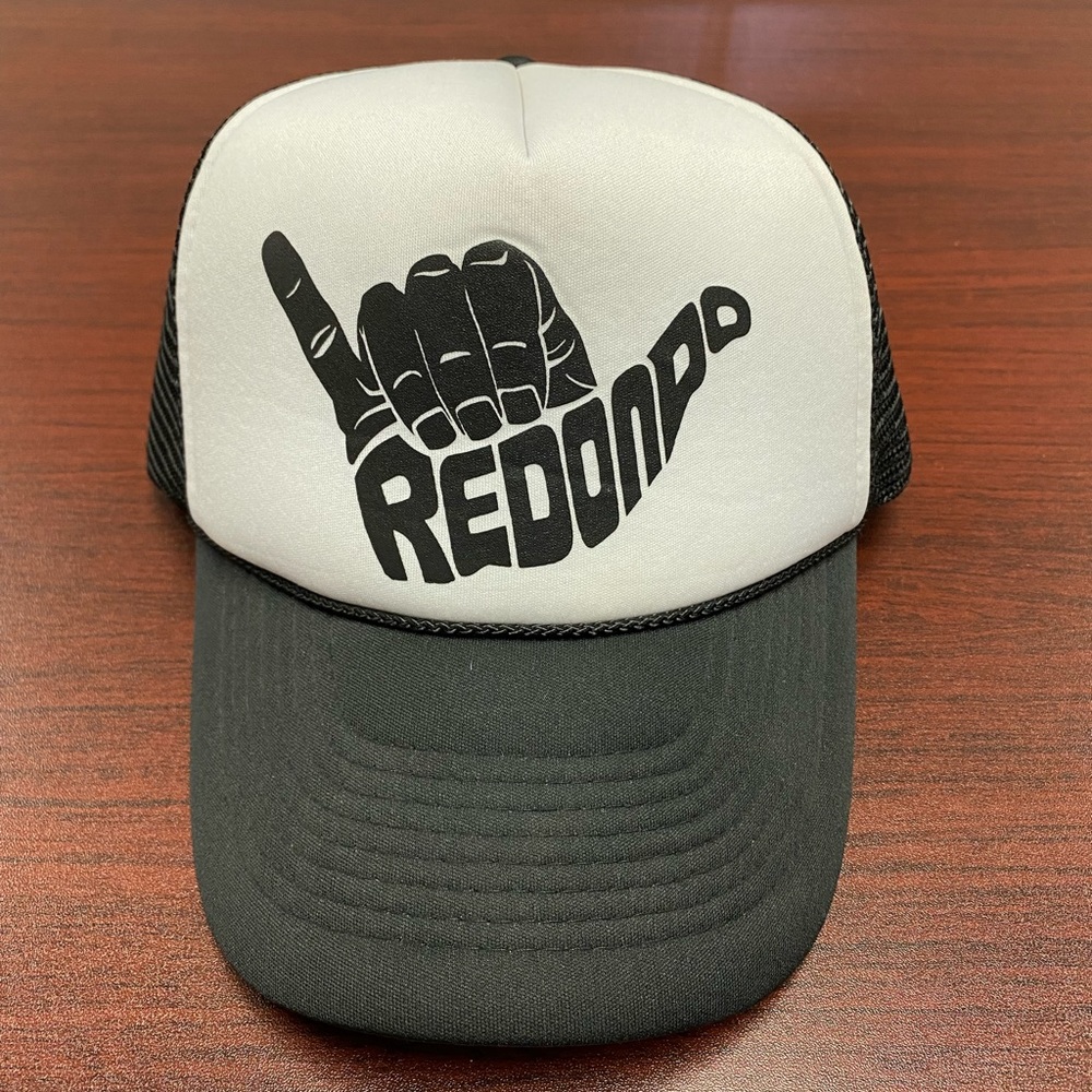 N WOT Aloha mesh snapback baseball cap White &black Hat Surf Pacific Coast  CA